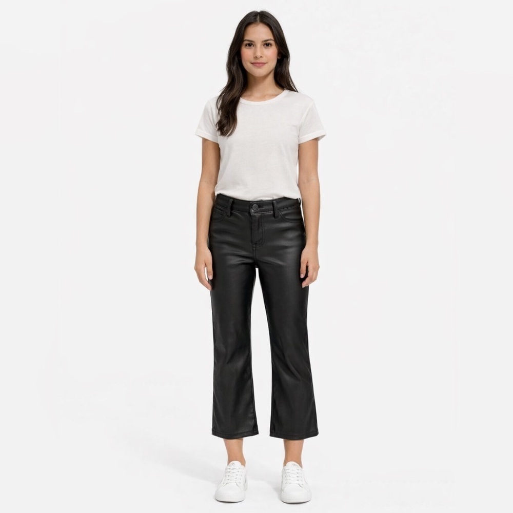 Black AG Faux Leather Pants Size 27